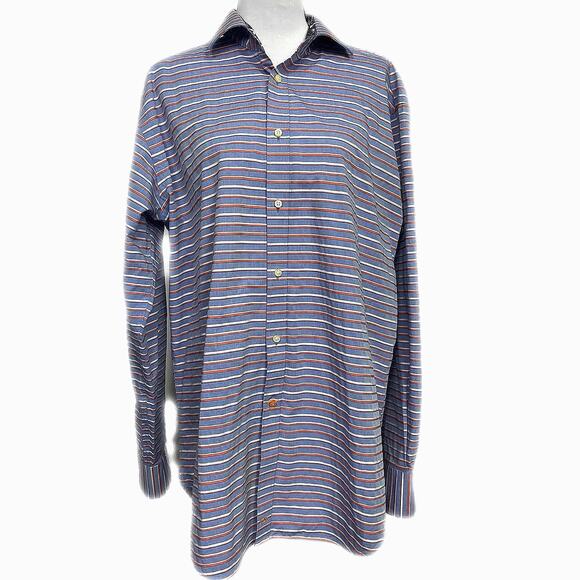 EUC - Thomas Dean Striped Button Up Shirt - Picture 2 of 5